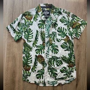 Button up cotton Hawaiian short sleeve
